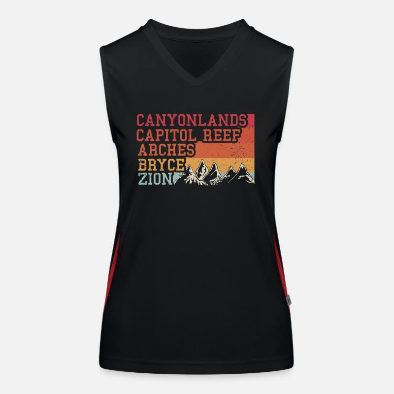 Explore Utah National Parks Mountains Women's Functional Contrast Tank Top