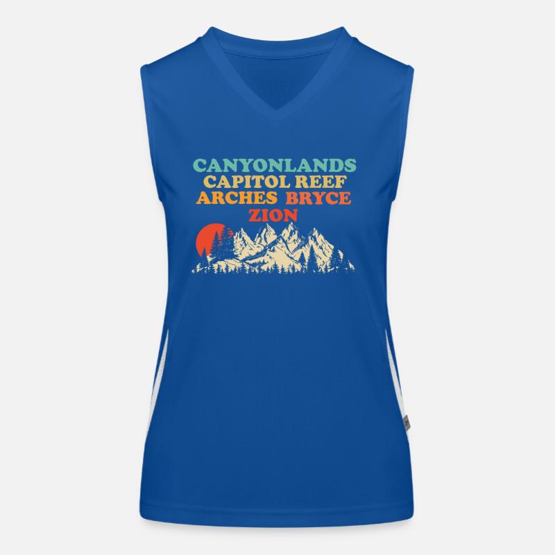 Explore Utah National Parks Mountains Women's Functional Contrast Tank Top