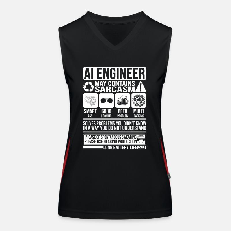 Ai Engineer Sarkasmus lustiges Geschenk Ai Engineer Funktionelles Kontrast-Tank Top für Frauen