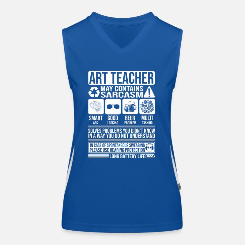 Kunstlehrer Sarkasmus lustig Geschenk Kunstlehrer Funktionelles Kontrast-Tank Top für Frauen