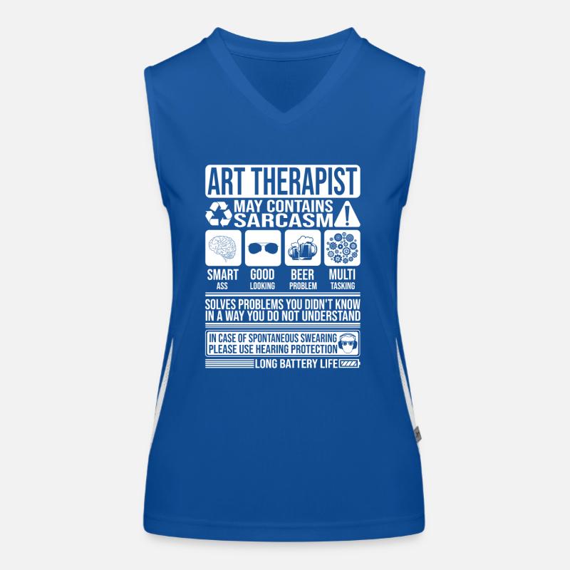 Kunsttherapeut Sarkasmus lustig Geschenk Kunsttherapeut Funktionelles Kontrast-Tank Top für Frauen