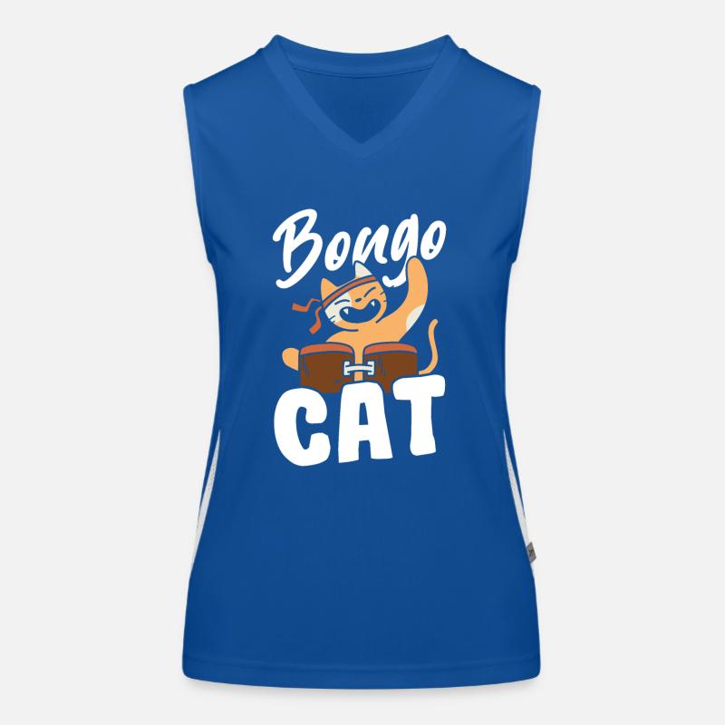 Bongo Cat Gift Women's Functional Contrast Tank Top