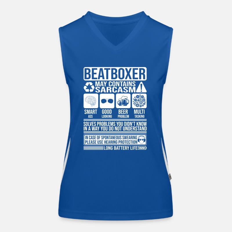 Beatboxer Sarcasm funny Gift Beatboxer Women's Functional Contrast Tank Top