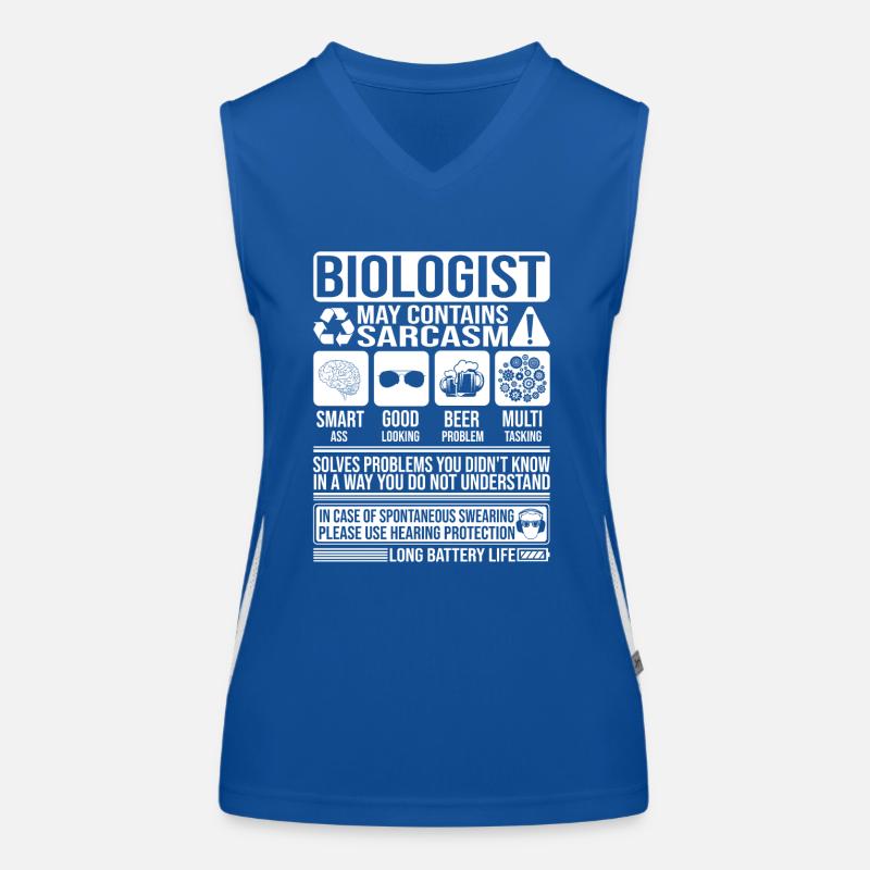 Biologe Sarkasmus lustig Geschenk Biologe Funktionelles Kontrast-Tank Top für Frauen