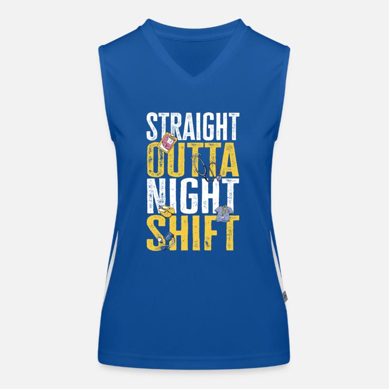 Nachtschicht Krankenschwester Funktionelles Kontrast-Tank Top für Frauen