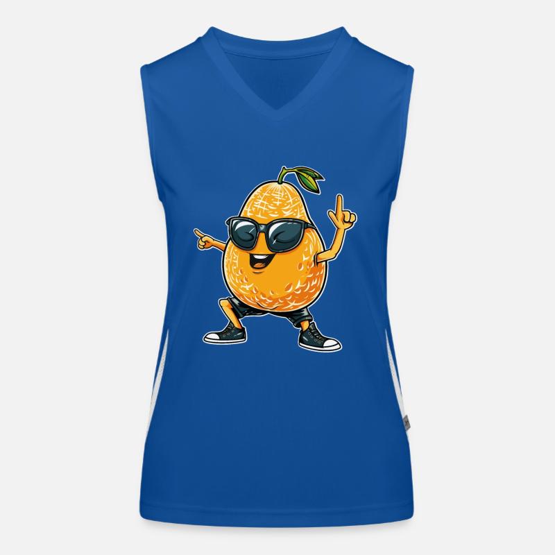 Cantaloupe Dabbing Funktionelles Kontrast-Tank Top für Frauen