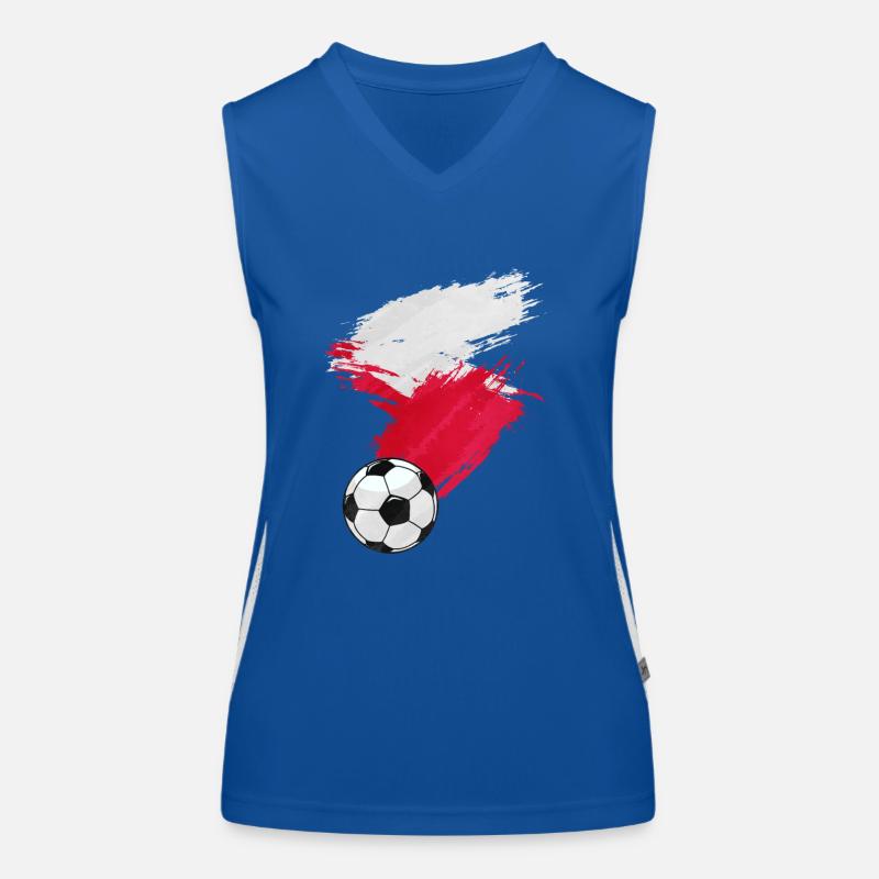 Drapeau de la Pologne Débardeur respirant contrasté Femme