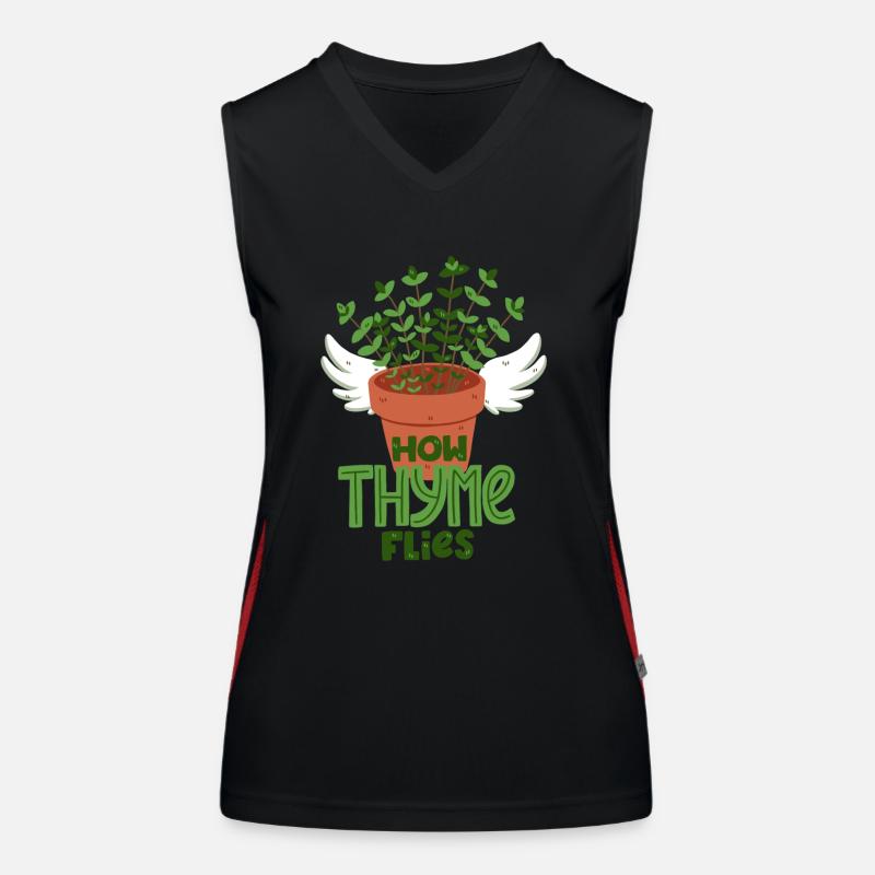 Thyme pun Women's Functional Contrast Tank Top