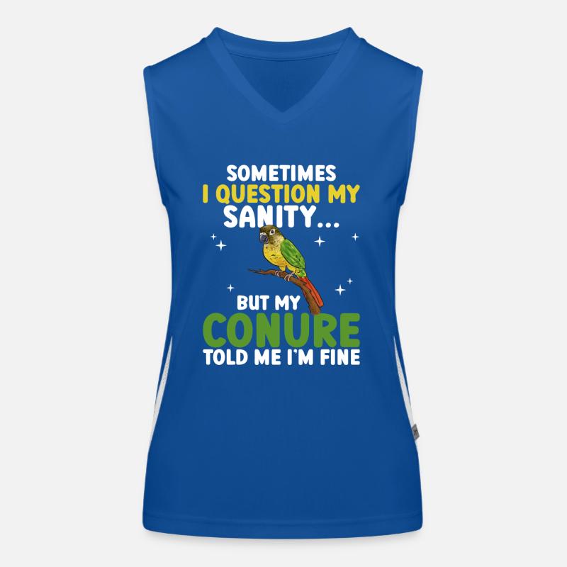 Molinasittich Papagei Vogel Sittich Funktionelles Kontrast-Tank Top für Frauen