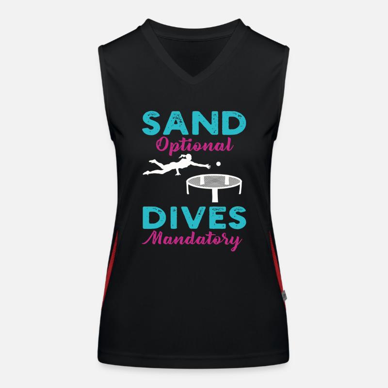 Spike Ball Roundnet Beach Game Women's Functional Contrast Tank Top