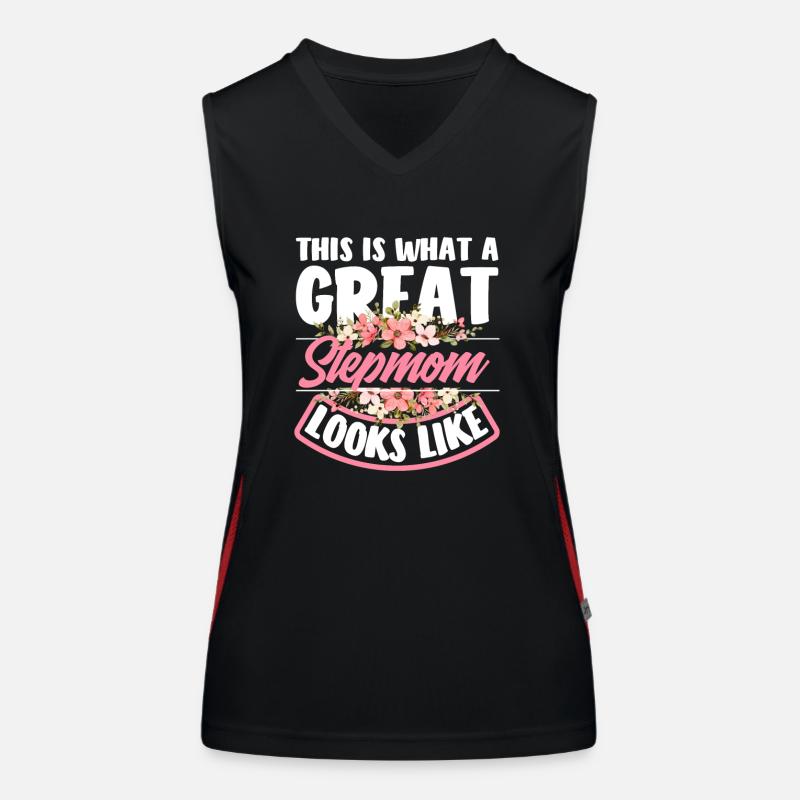 Stiefmama Sieht Aus Funktionelles Kontrast-Tank Top für Frauen