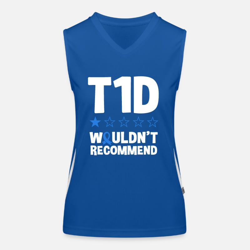 Funny diabetes type 1 humor Women's Functional Contrast Tank Top