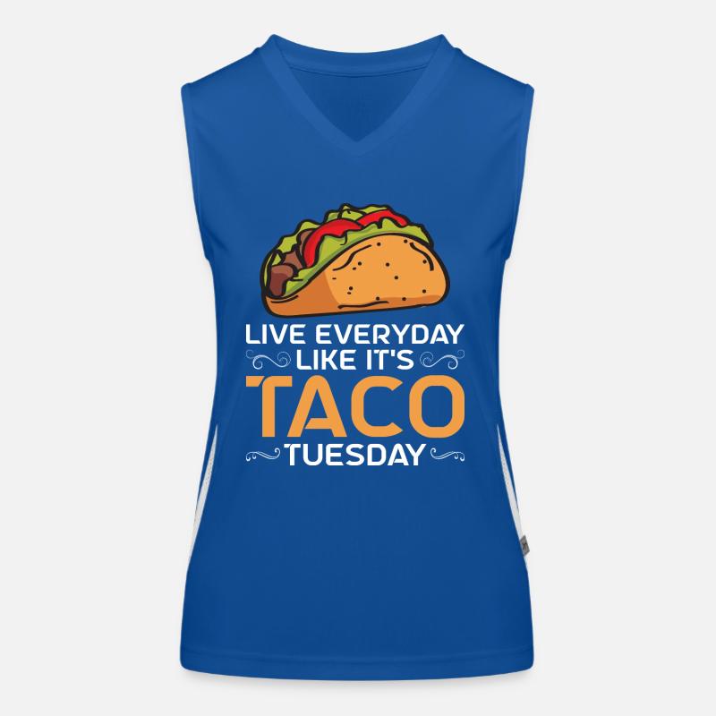Vivez chaque jour comme si c’était le mardi Taco Lover Débardeur respirant contrasté Femme