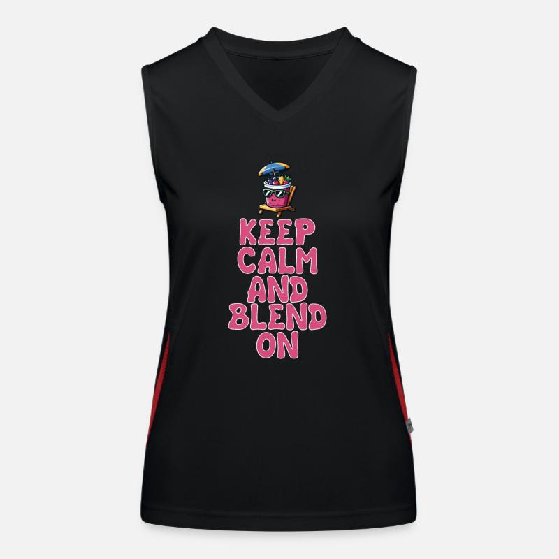 Keep Calm And Blend On Sommerfrische Funktionelles Kontrast-Tank Top für Frauen