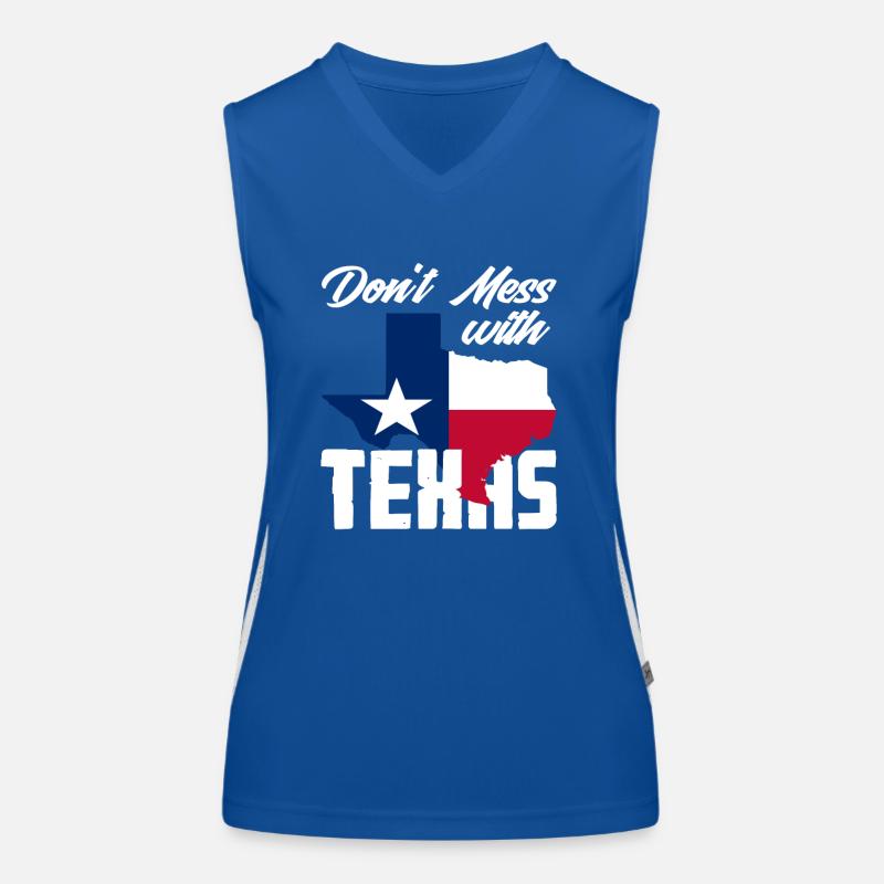 Texas Spruch Texaner Funktionelles Kontrast-Tank Top für Frauen