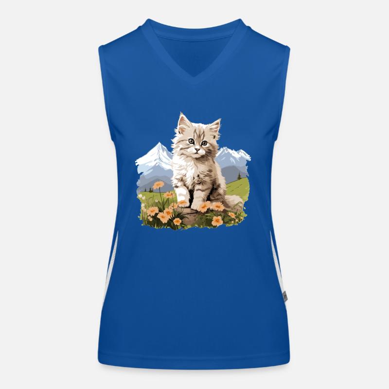 Ragamuffin Kätzchen Ragamuffin Katze Funktionelles Kontrast-Tank Top für Frauen