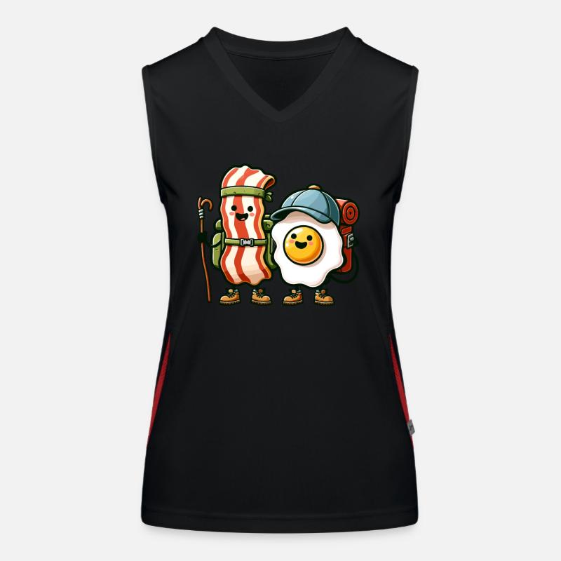 Adventurous Bacon & Egg Duo Women's Functional Contrast Tank Top