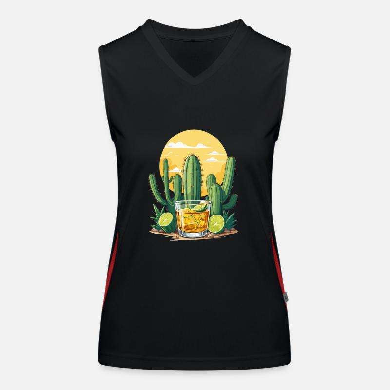 Iconic Mexico Drink Tequila Cinco de Mayo Women's Functional Contrast Tank Top