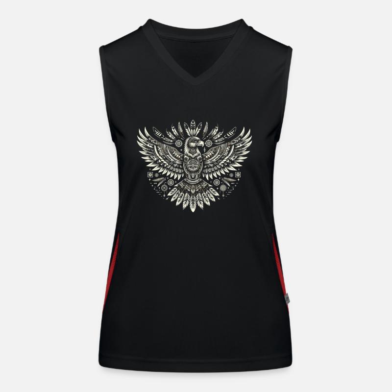 Petroglyph Rock Art Ancient Rock Drawing Indian Funktionelles Kontrast-Tank Top für Frauen