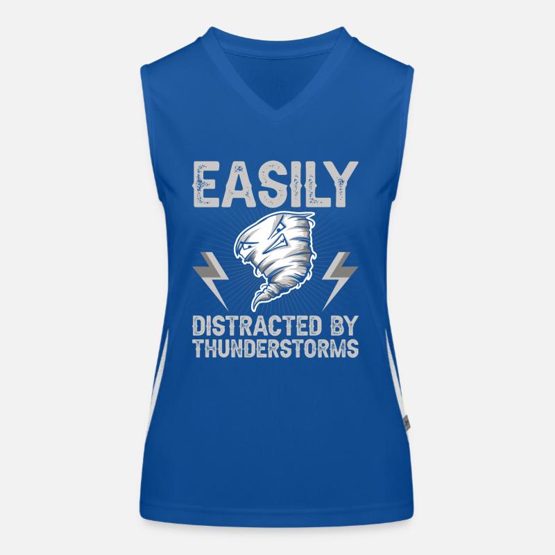 Easily distracted by thunderstorms Women's Functional Contrast Tank Top