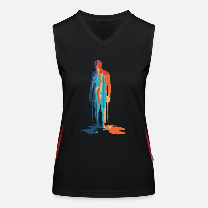 Farbexplosion Moderne Silhouette Funktionelles Kontrast-Tank Top für Frauen