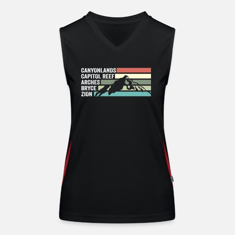 Explore Utah National Parks Mountains Women's Functional Contrast Tank Top