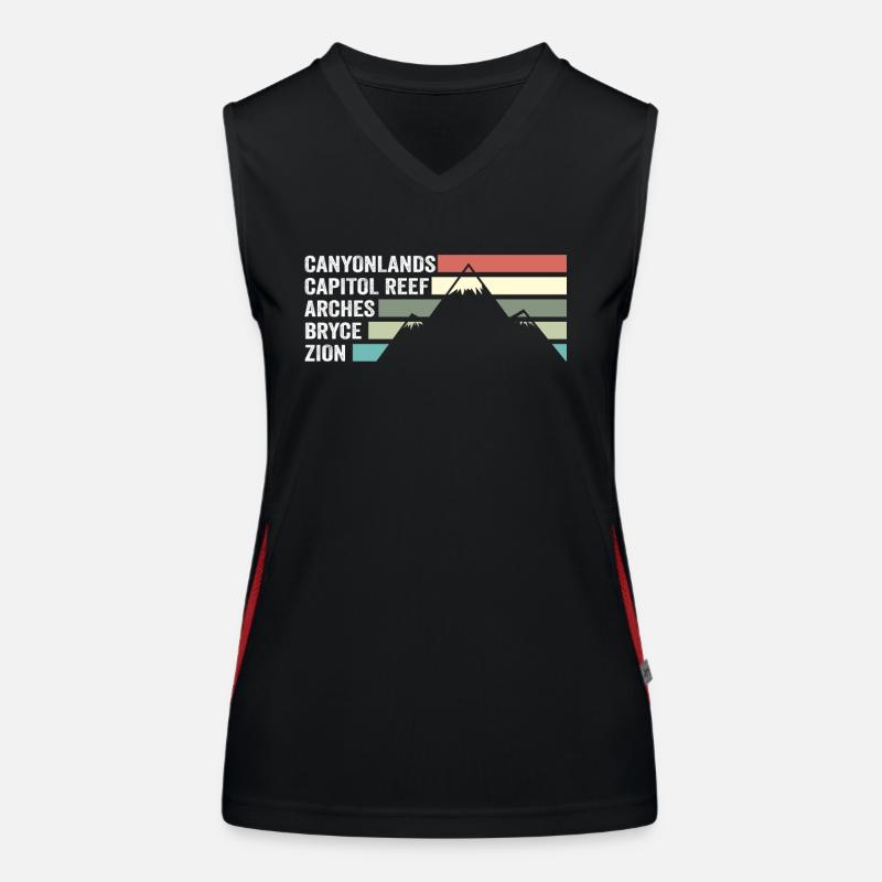 Explore Utah National Parks Mountains Women's Functional Contrast Tank Top