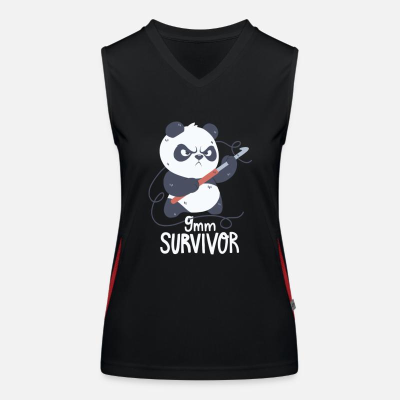 Crochet Panda Women's Functional Contrast Tank Top