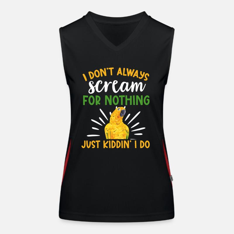 Sonnensittich Papagei Sittich Vogel Funktionelles Kontrast-Tank Top für Frauen