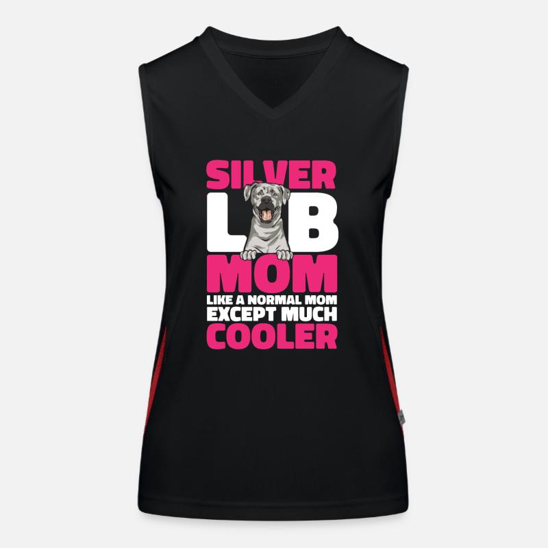 Silver Labrador Retriever Silver Lab Women's Functional Contrast Tank Top