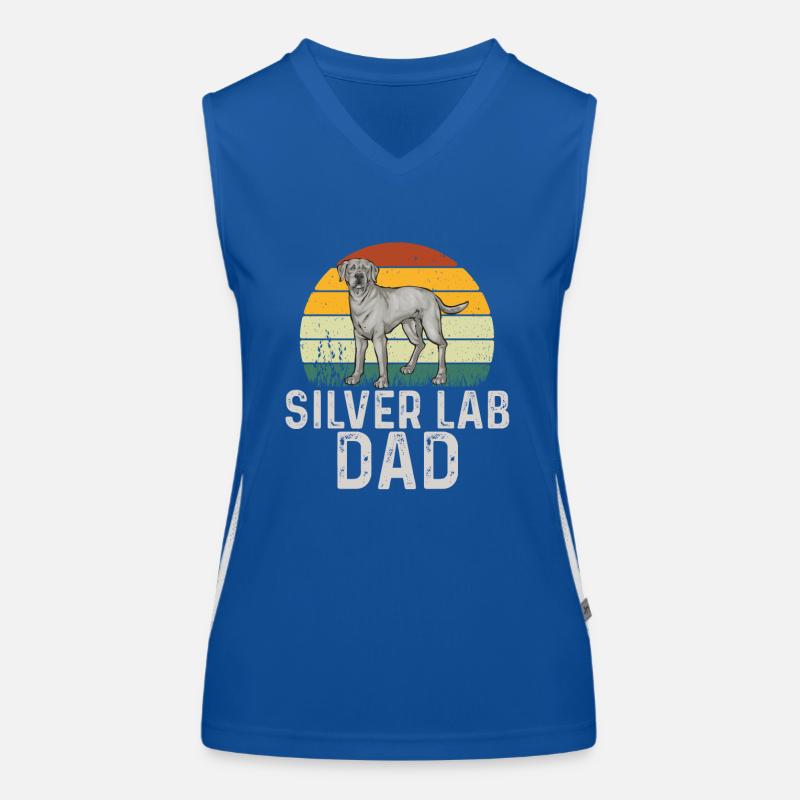 Silver Labrador Retriever Silver Lab Débardeur respirant contrasté Femme