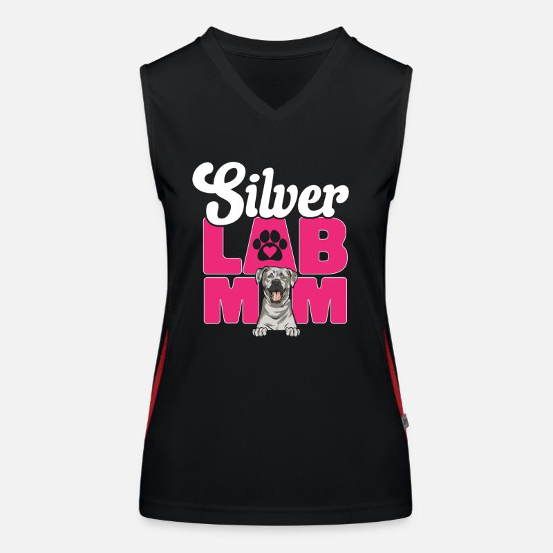 Silver Labrador Retriever Silver Lab Women's Functional Contrast Tank Top