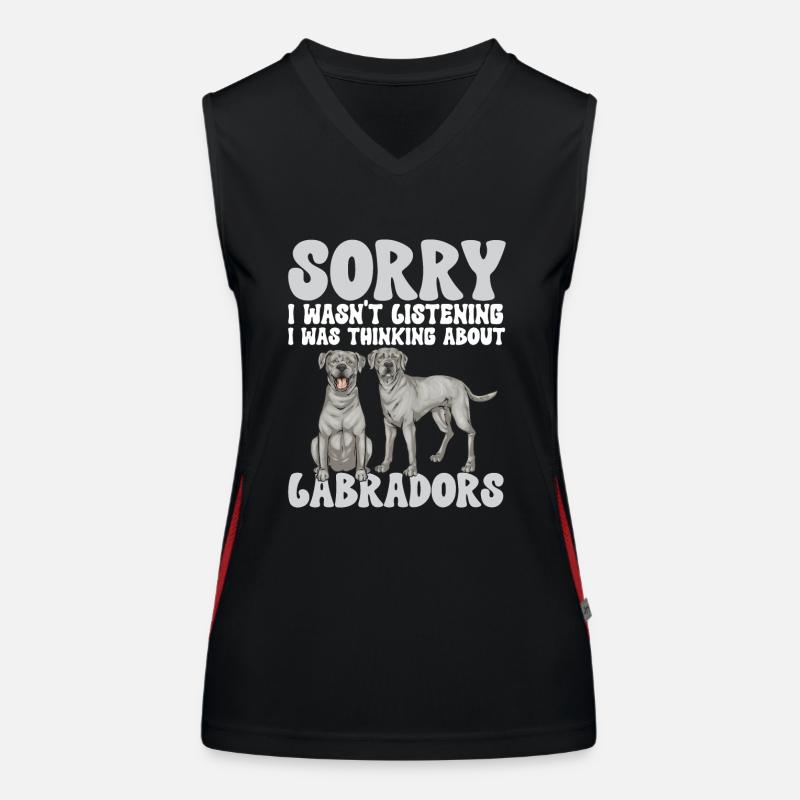 Silver Labrador Retriever Silver Lab Women's Functional Contrast Tank Top