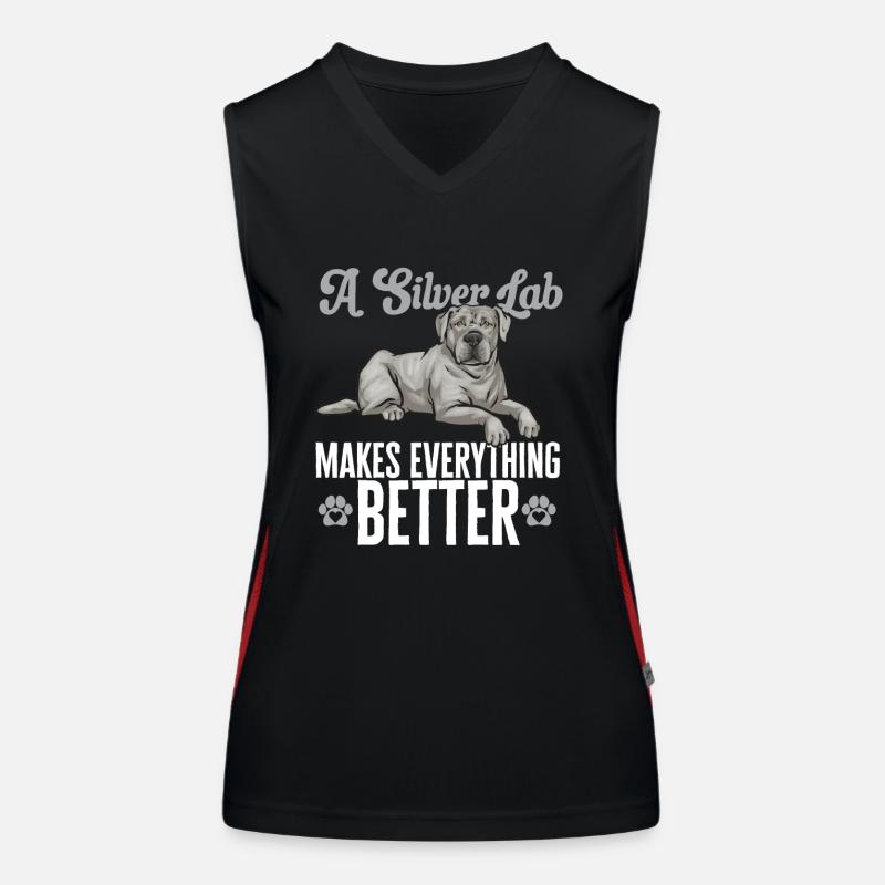 Silver Labrador Retriever Silver Lab Women's Functional Contrast Tank Top