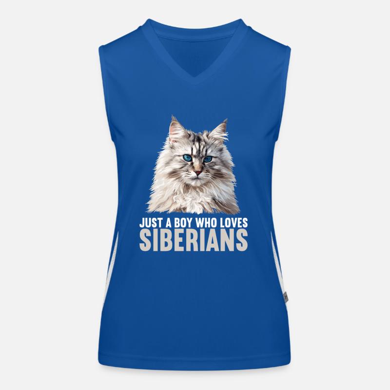 Chat Sibérien Sibirische Katze Débardeur respirant contrasté Femme