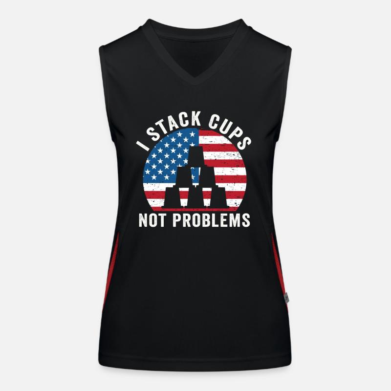Sport Stacking Stacks Stacked Speed Cup Women's Functional Contrast Tank Top