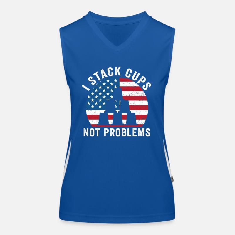 Sport Stacking Stacks Stacked Speed Cup Funktionelles Kontrast-Tank Top für Frauen