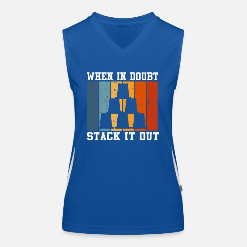 Sport Stacking Stacks Stacked Speed Cup Funktionelles Kontrast-Tank Top für Frauen