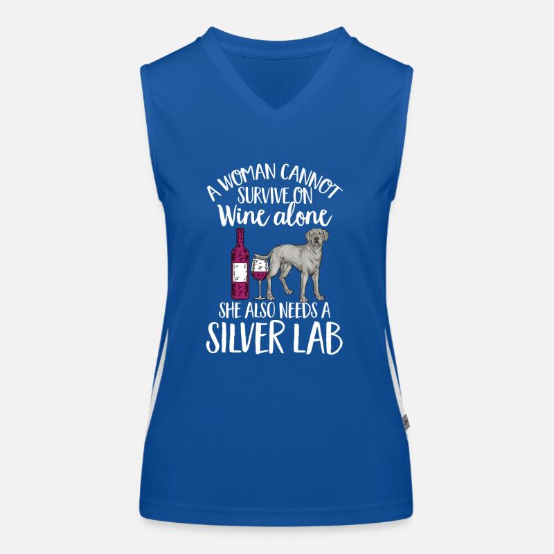 Silver Labrador Retriever Silver Lab Débardeur respirant contrasté Femme