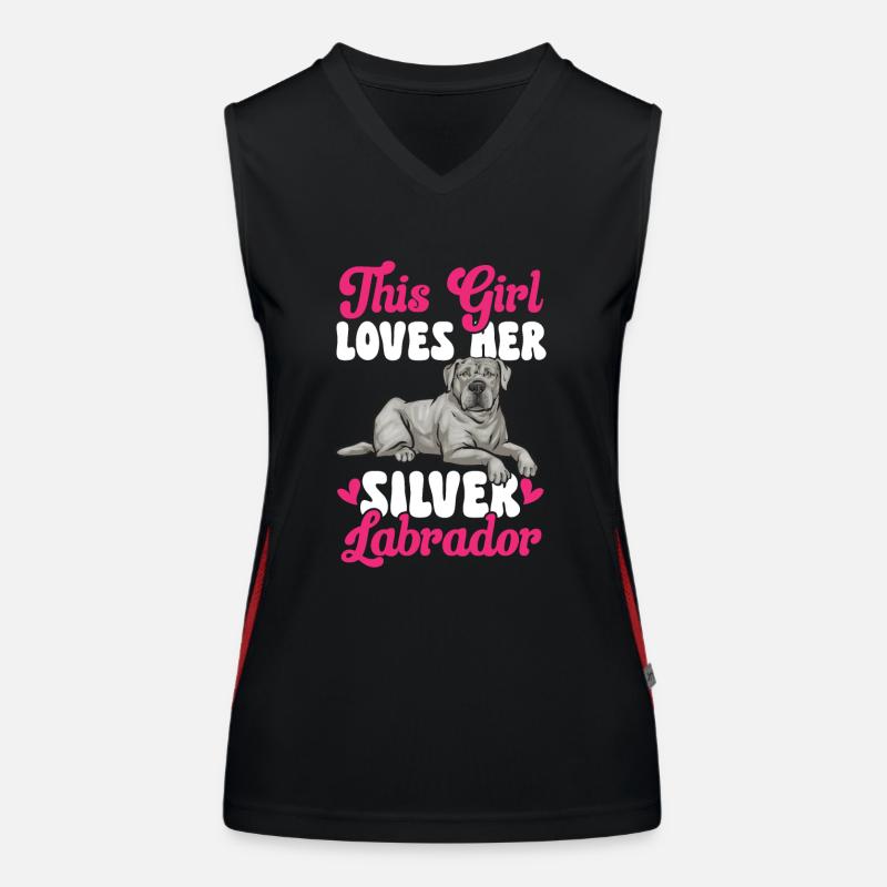 Silver Labrador Retriever Silver Lab Débardeur respirant contrasté Femme