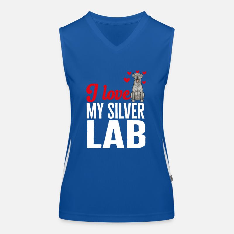 Silver Labrador Retriever Silver Lab Débardeur respirant contrasté Femme
