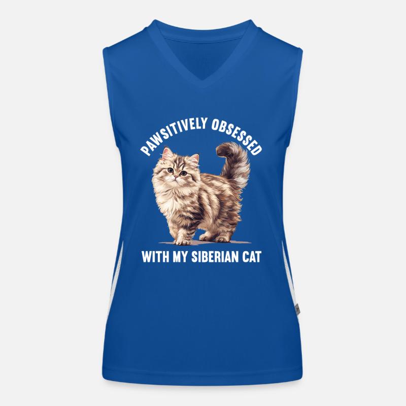 Chat Sibérien Sibirische Katze Débardeur respirant contrasté Femme
