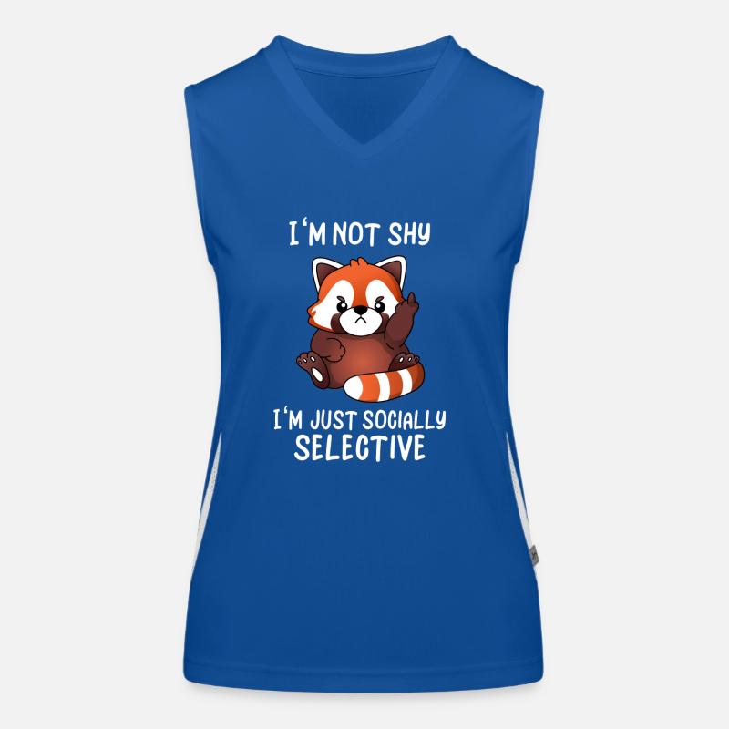 Cute Red Panda Social Selective Irony Women's Functional Contrast Tank Top