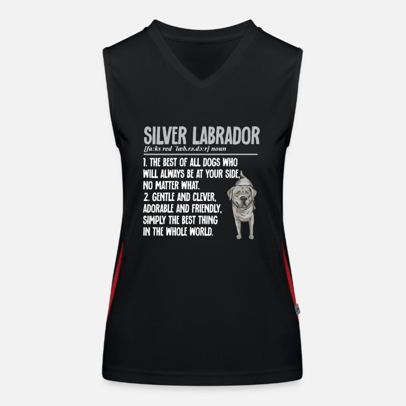 Silver Labrador Retriever Silver Lab Women's Functional Contrast Tank Top