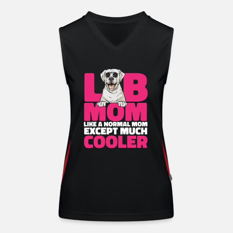 Weißer Labrador Retriever Weißer Lab Funktionelles Kontrast-Tank Top für Frauen