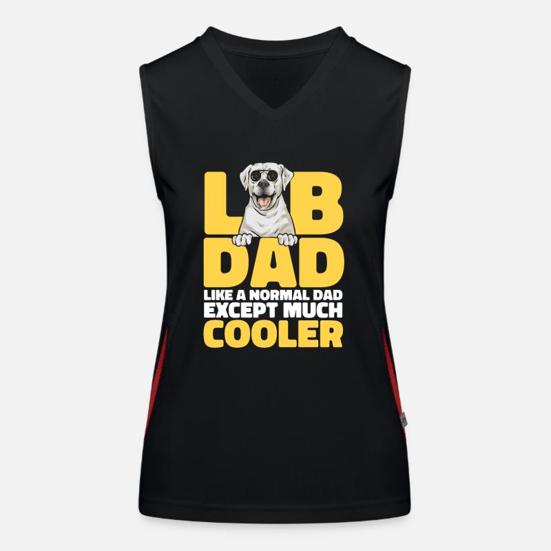 Labrador Retriever blanc Labrador Labrador blanc Débardeur respirant contrasté Femme
