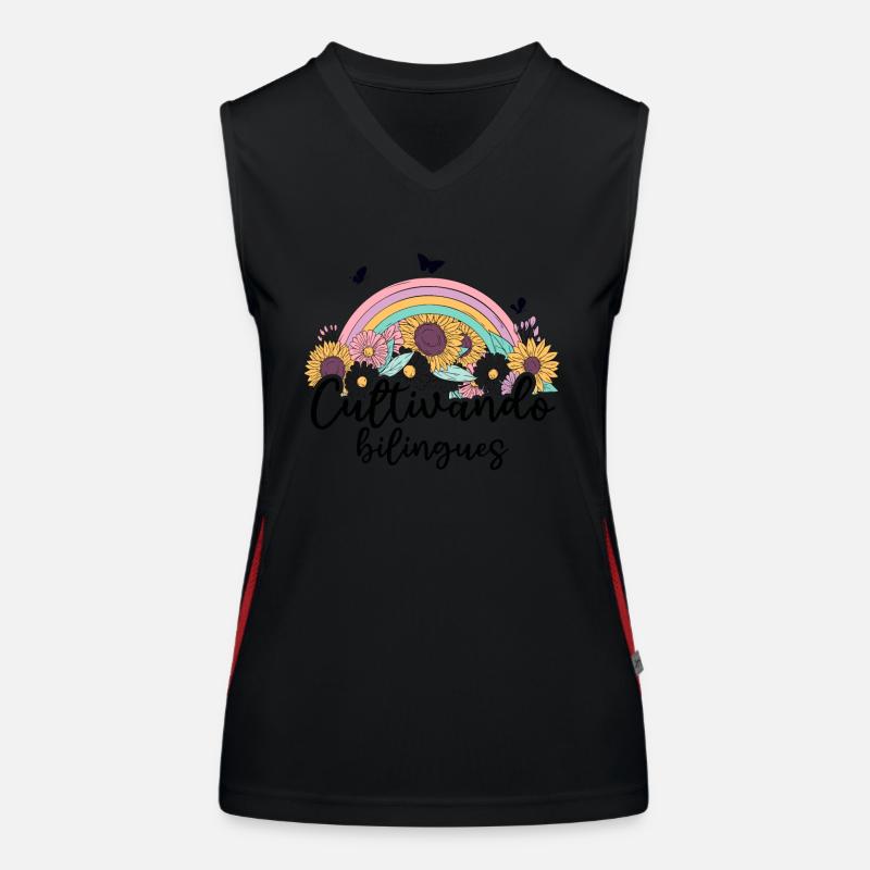 Cultivando Bilingües Spanischlehrerin Funktionelles Kontrast-Tank Top für Frauen