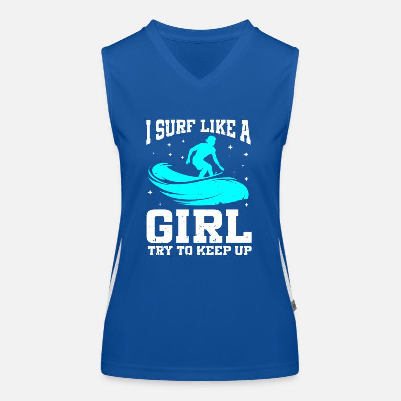 Surfing Surfer Women's Functional Contrast Tank Top