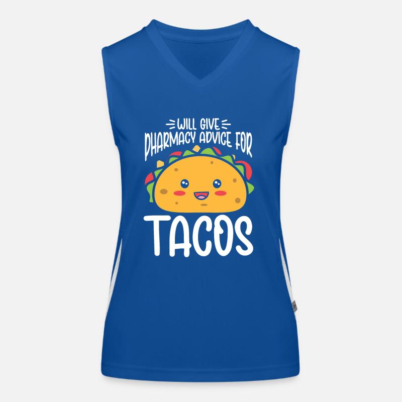 Lustiges Taco Funktionelles Kontrast-Tank Top für Frauen