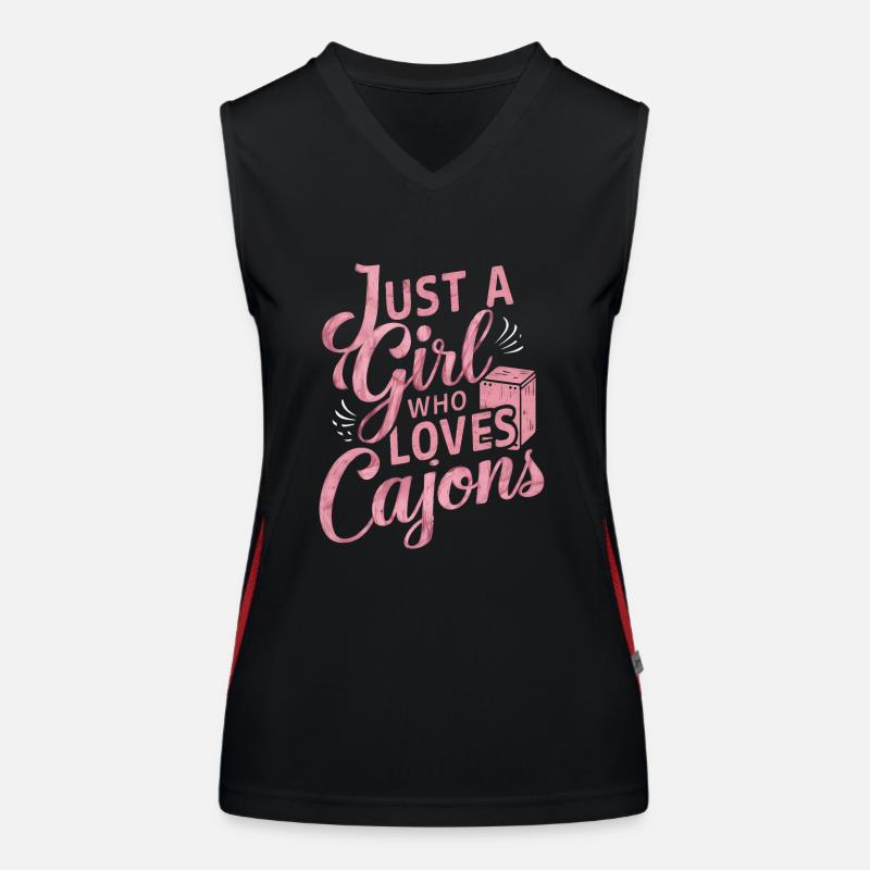 Cajon Player Gift Women's Functional Contrast Tank Top